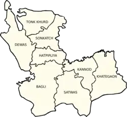 Tehsils of Dewas district