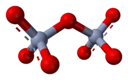 Space-filling model of the dichromate anion