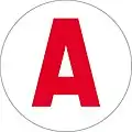 A French "A-disc". The letter "A" stands for apprenti ("learner")