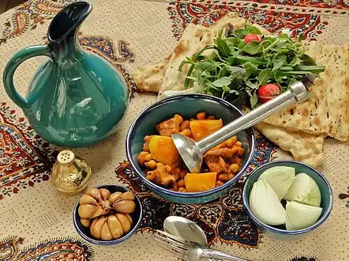 Sangak on an Iranian table.