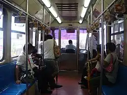 Interior of 1000 class LRV (first refurbishment).