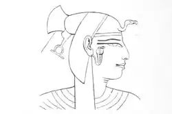 Drawing of Sitre, from her Theban tomb QV38.