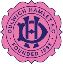 Original Dulwich Hamlet emblem created in 1893, and reintroduced in 2018 to celebrate the 125th anniversary of the club