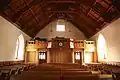 Interior of the church and pulpit.