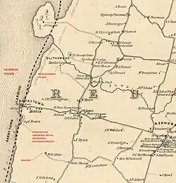 Map Excerpt, showing Edgewater in 1850.