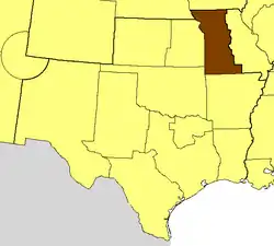 Location of The Diocese of West Missouri