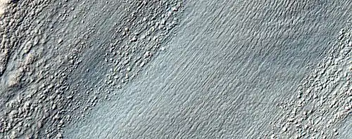 Close, color view of flow, as seen by HiRISE under HIWish program