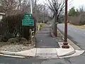 Trailhead at the I-66 exit to eastbound Fairfax Drive in Ballston, looking west (January 2017)