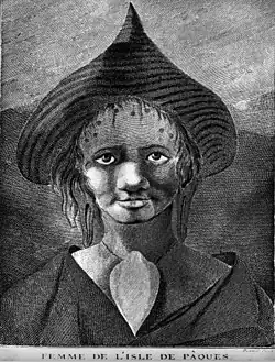 Drawing of Easter Island Woman, 1777
