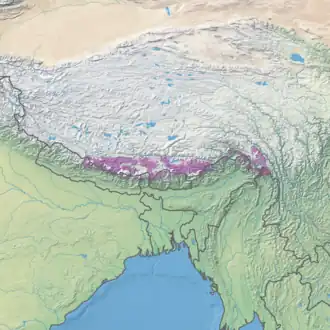 Ecoregion territory (in purple)