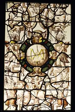 Window with emblem of Montmorency in center