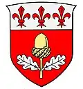 Coat of arms of the du Quesne family, granted on 2 September 2003.[12]