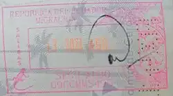 Exit stamp