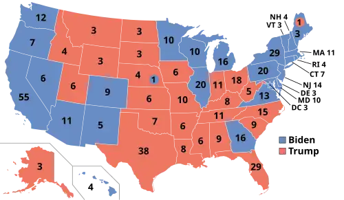 Results for the 2020 United States presidential election