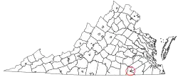 Location in the Commonwealth of Virginia