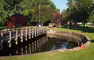 Railway turntable at the End-O-Line Railroad Park and Museum in Currie, Minnesota