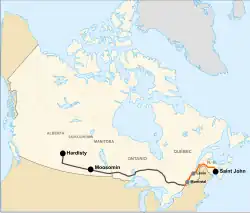 Proposed Energy East Pipeline Route