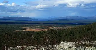 View of the lake Femund in Engerdal