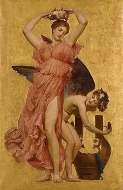 Erato, by Lord Leighton, 1886, one of a ceiling set for Henry Marquand