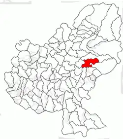 Location in Mureș County