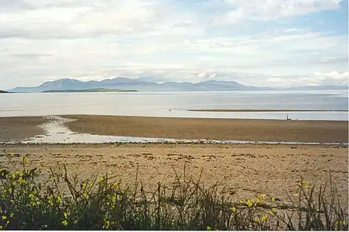 Ettrick Bay looking towards the Isle of Arran