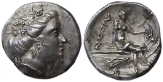 Silver tetrobol from Euboia, Histiaia