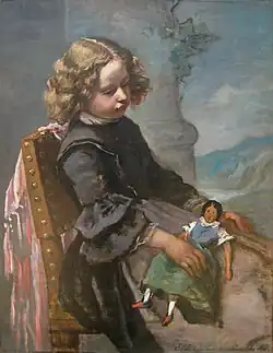 Child with a doll, Eugène Smits