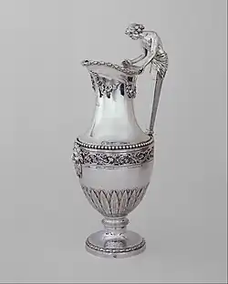 French Neoclassical ewer; 1784–1785; height: 32.9&nbsp;cm; Metropolitan Museum of Art