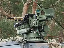 FLW 100 with MG5 A1 mounted on a Dingo