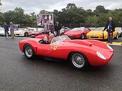 The winning Ferrari 250 TR at the 2014 Le Mans Classic