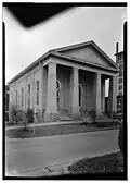 HABS photo of the North face of First Methodist in 1936.