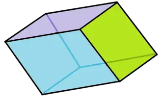 Obtuse golden rhombohedron