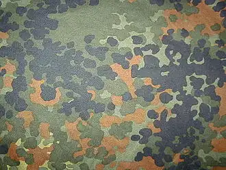 Modern German Flecktarn 1990, developed from a 1938 pattern, a non-digital pattern which works at different distances