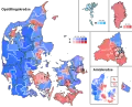 Largest party within each nomination district and constituency.