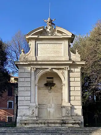 Fountain today in Piazza Trilussa