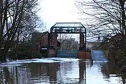 Foss River Barrier in closed position