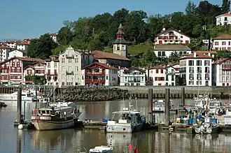 Ciboure, seen from the harbour of Saint-Jean-de-Luz