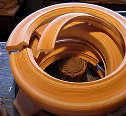 The production of Reifendrehen animals in the Ore Mountain Open Air Museum, July 2009