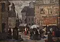 Paris Street Scene by Ferdnand Louis Schlemmer
