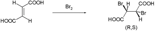 Bromination of fumaric acid