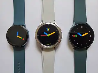Samsung Galaxy Watch series smartwatches with OLED displays