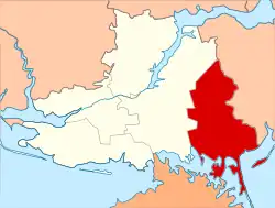 Location of Henicheskyi Raion