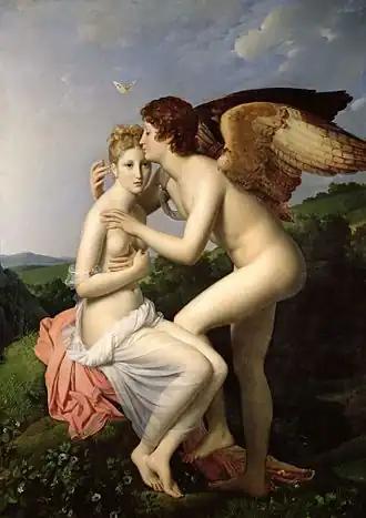 Cupid and Psyche; by François Gérard; 1798; oil on canvas; 186 x 132&nbsp;cm; Louvre[29]