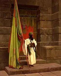 The Standing Bearer, Unfolding the Holy Flag (1876) by Jean-Léon Gérôme