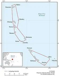 Map Gilbert Group of Islands