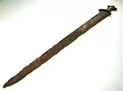 The 9th-century Gilling sword with silver decorated handle