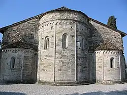 Triple apse of Basilica di Santa Giulia, northern Italy
