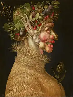 Summer; by Giuseppe Arcimboldo; 1563; oil on panel; 67 x 50.8&nbsp;cm; Kunsthistorisches Museum (Vienna, Austria)