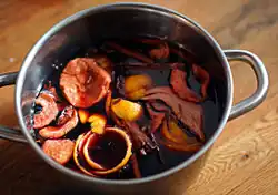 Image 13Mulled wine steeping (Swedish glögg) (from List of cocktails)