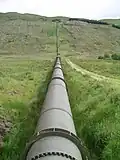 Water pipe across the glen
